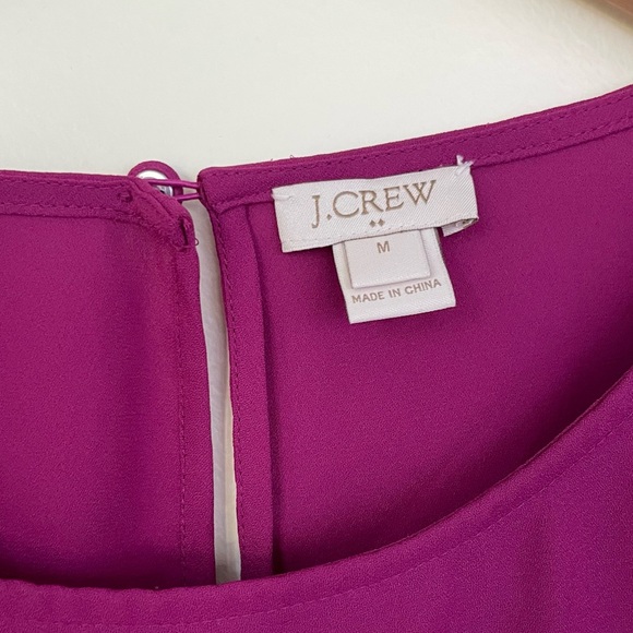 J Crew Factory Boatneck Blouse Longsleeve Fuschia Purple size Medium M - Picture 5 of 6